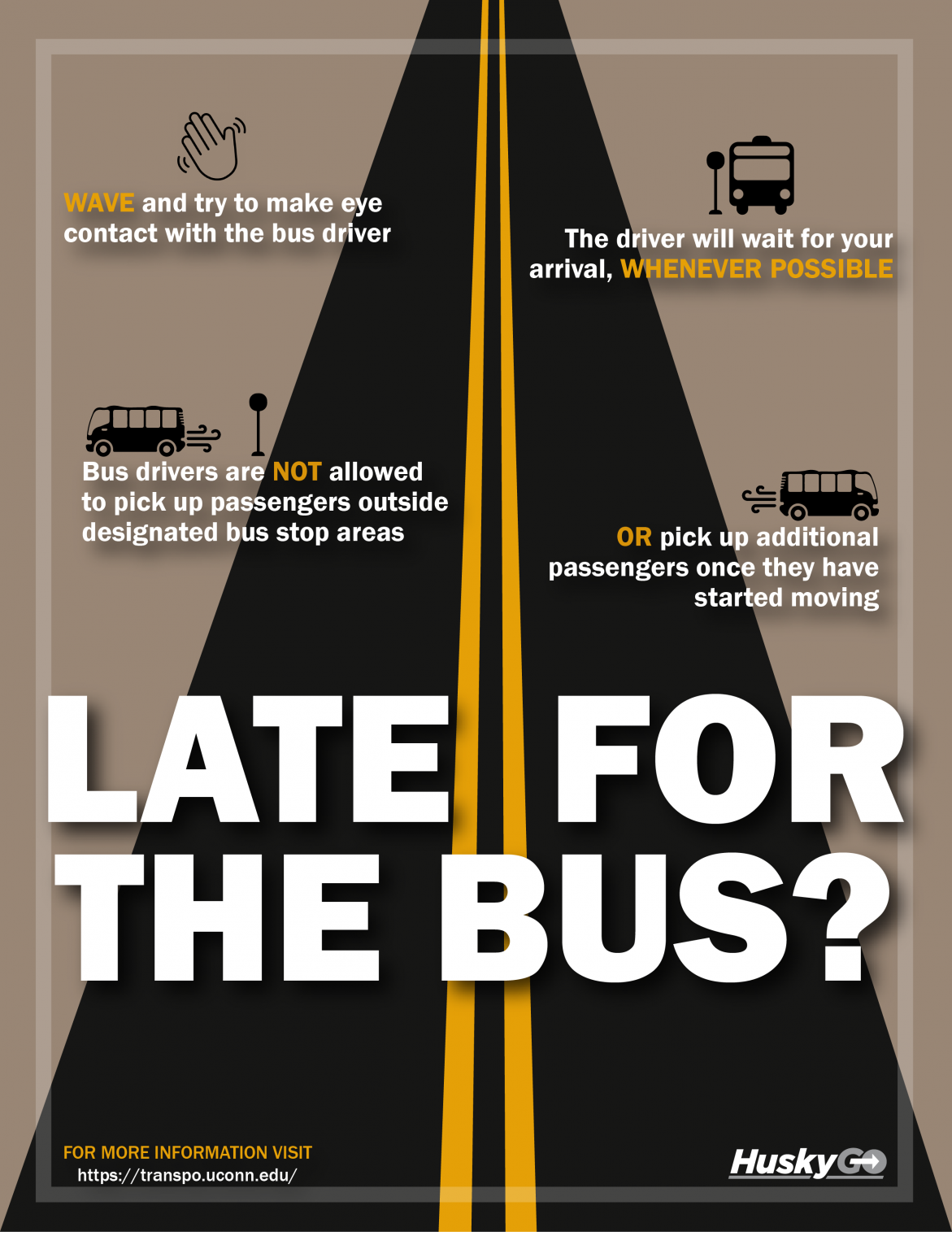 Late for the bus? Transportation Services